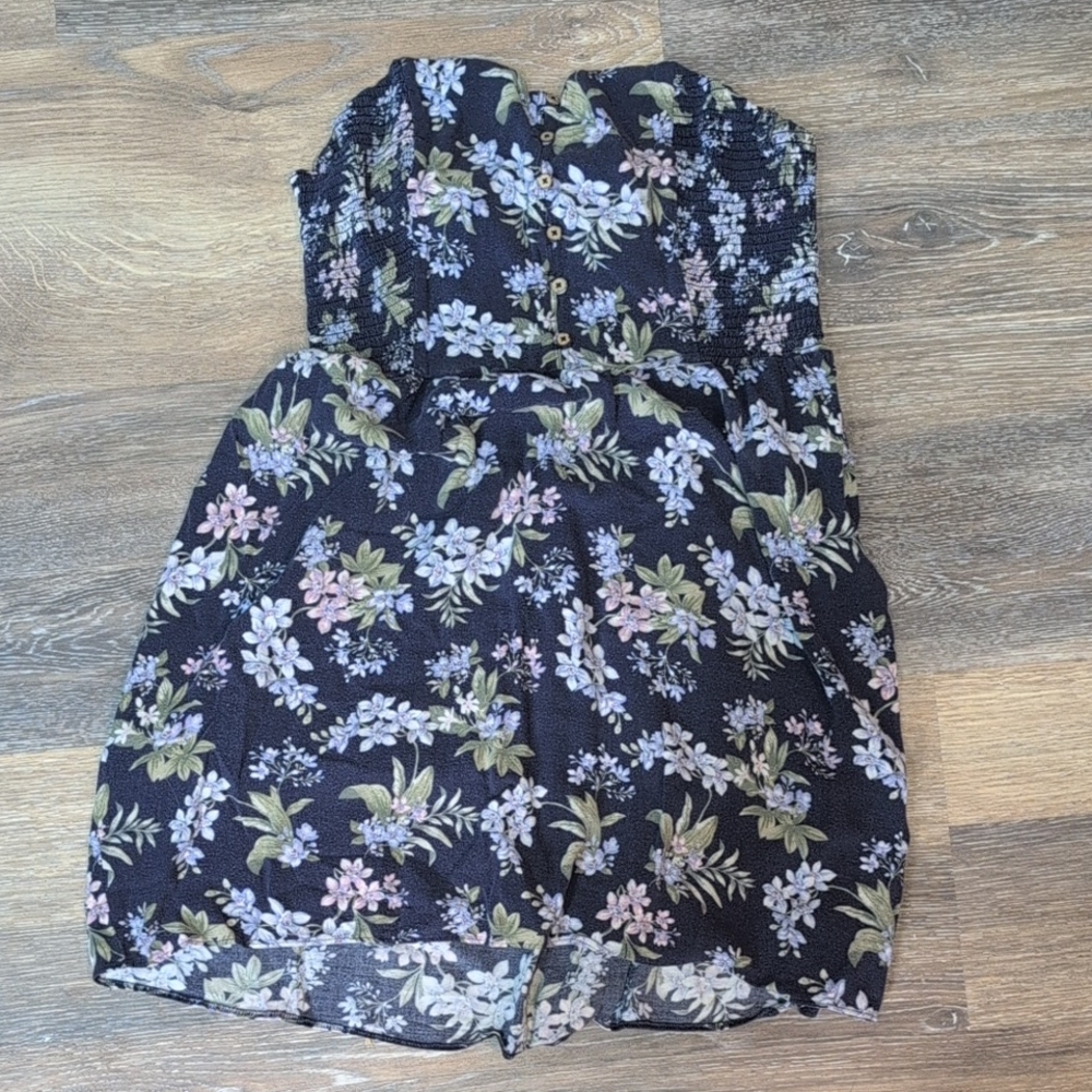 American Eagle Outfitters Floral Mini Dress - Black and Green Size Xl Cute Cheap